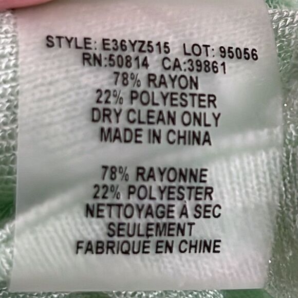 Elie Tahari Mint Cream Henley Sweater - Large - NWT - Picture 8 of 9